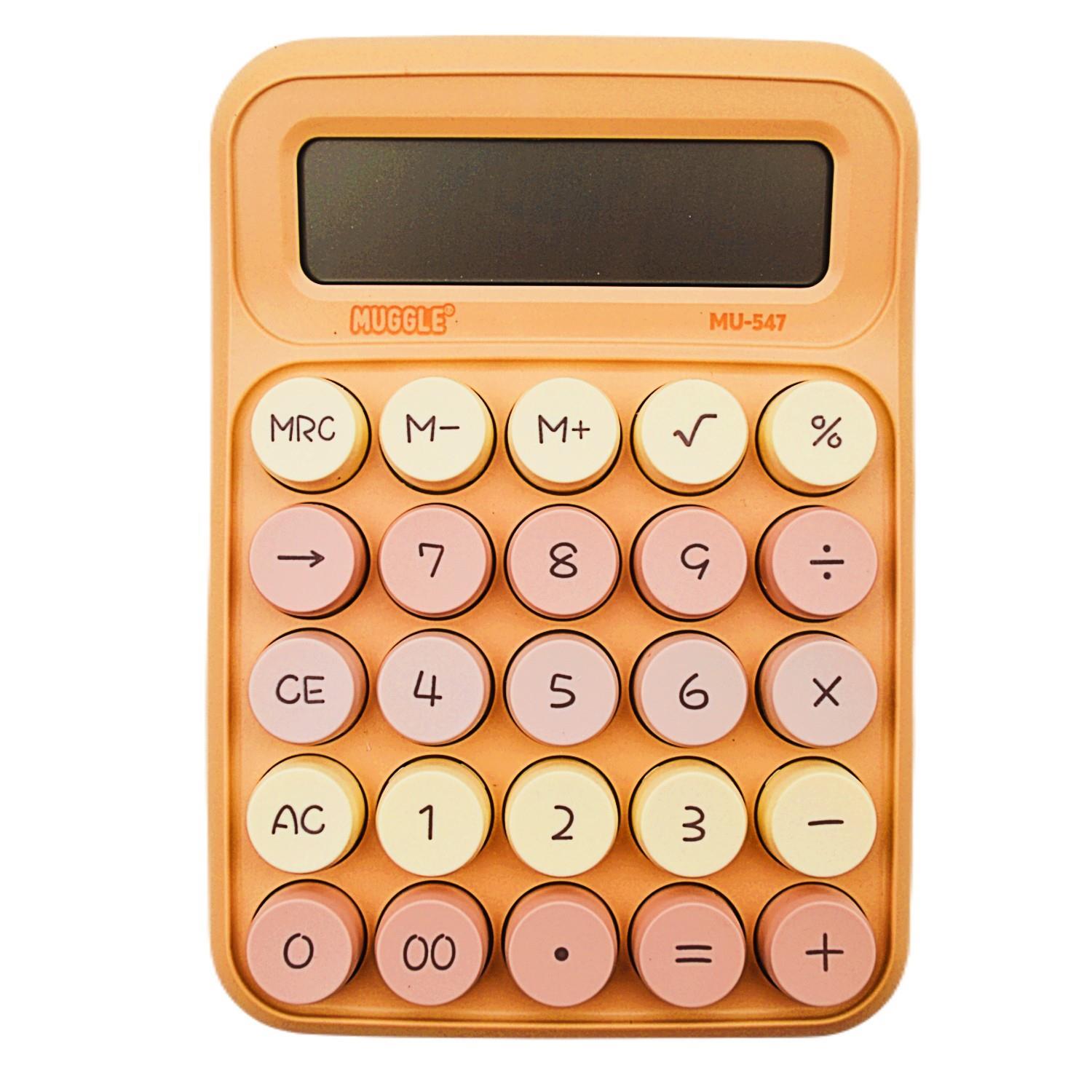 MuggleMuggle MU-547 Masaüstü 12 Haneli Pilli Hesap Makinesi Altın