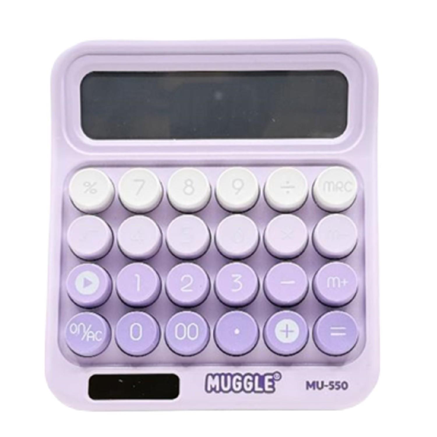 MuggleMuggle MU-550 Masaüstü 12 Haneli Pilli Hesap Makinesi Mor