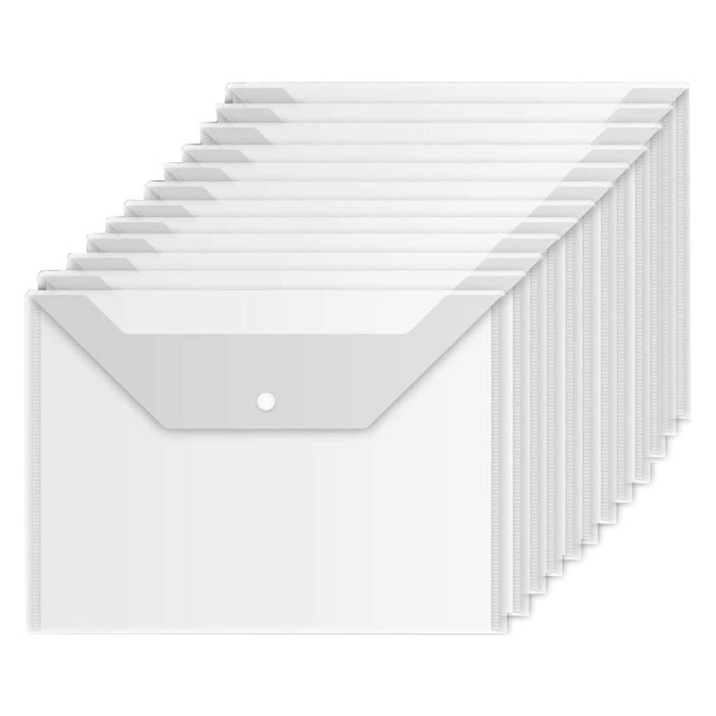 NokiNoki A4 Çıtçıtlı Dosya 12 Adet Şeffaf