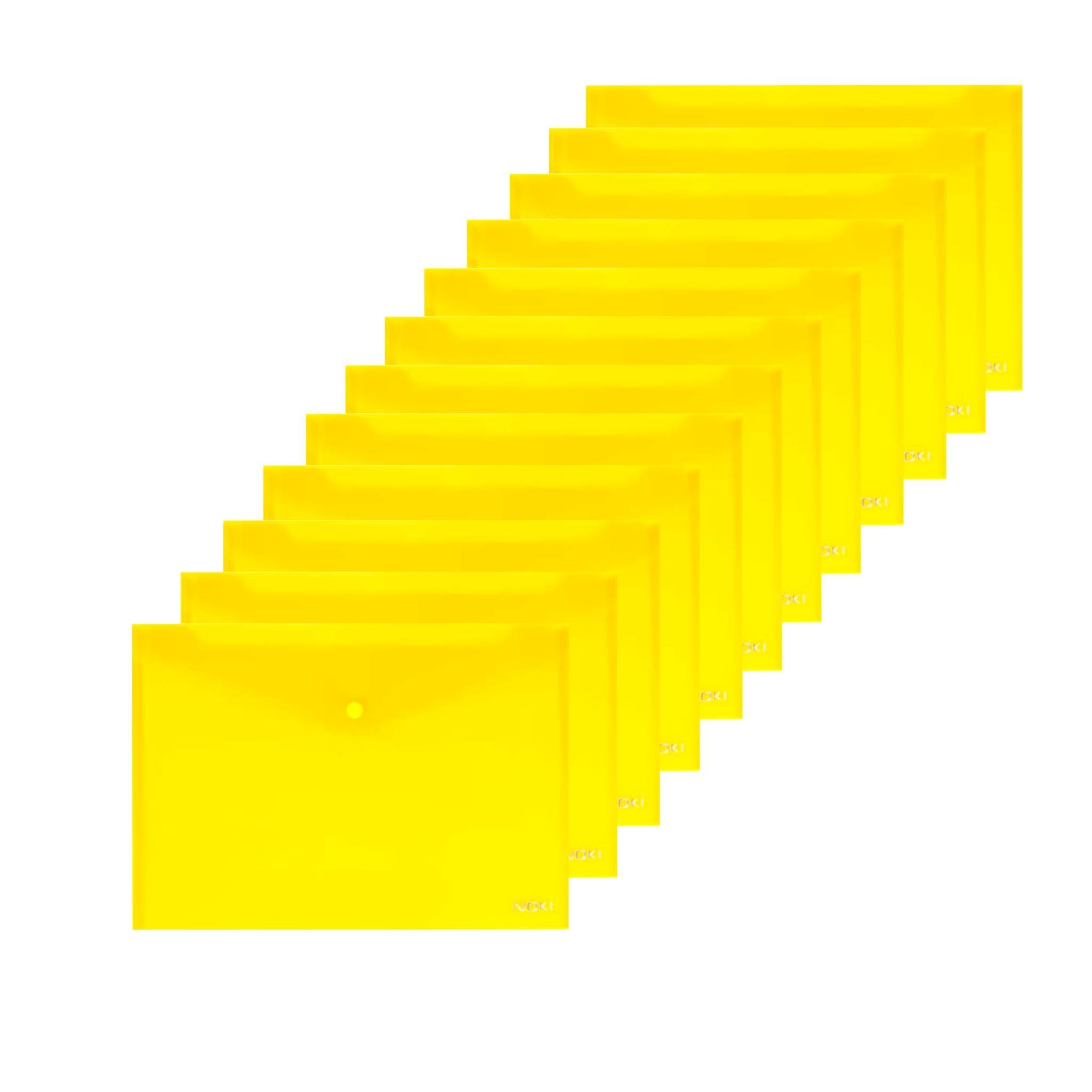 NokiNoki A4 Çıtçıtlı Dosya Sarı 12 Adet