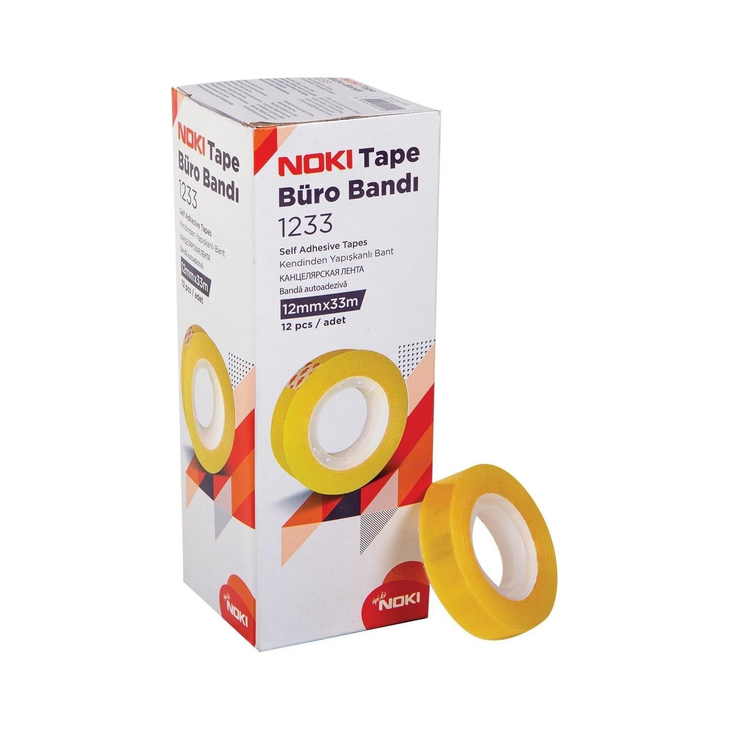 NokiNoki Büro Bandı 12x33 Selefon Bant 12'li Kutu