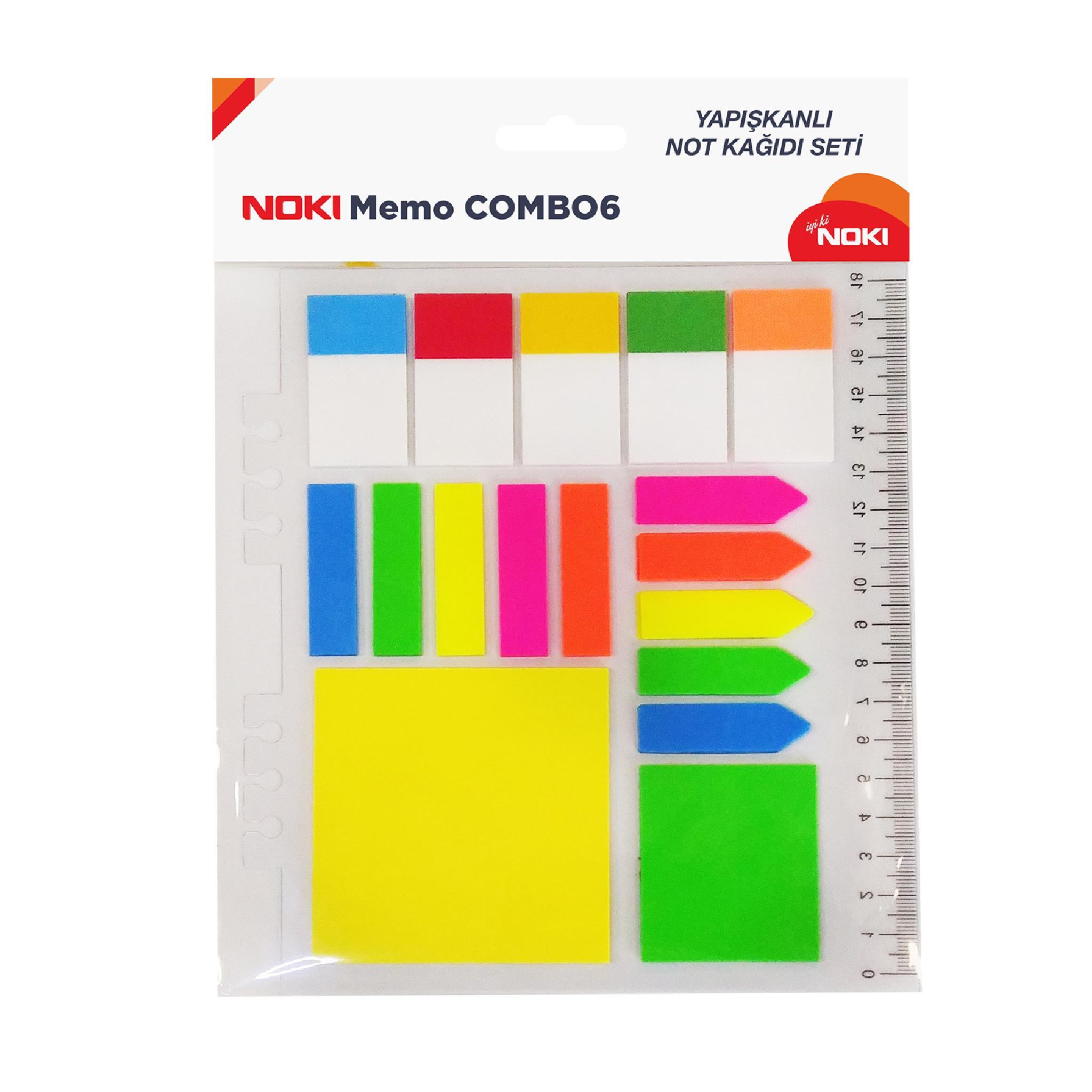 NokiNoki Memo Combo 6 Yapışkanlı Not Kağıdı Seti(12706)