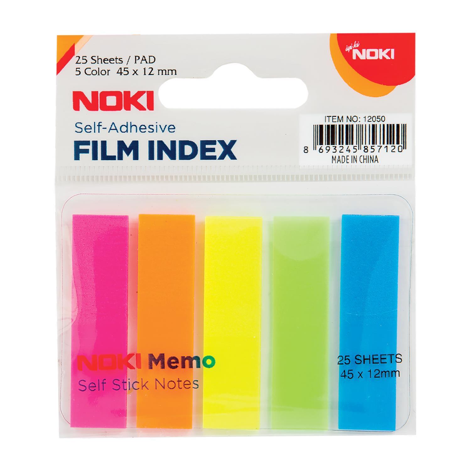 NokiNoki Memo Film İndex 5 Renk 12x45 mm 25 Yaprak (12050)