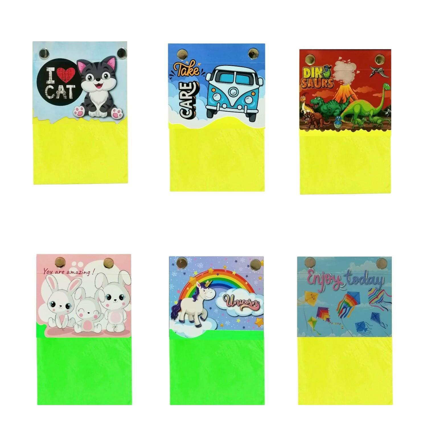 NOTYAZNotYaz A6 Gökkuşağı Bloknot 80 Yapışkan Yaprak Desenli