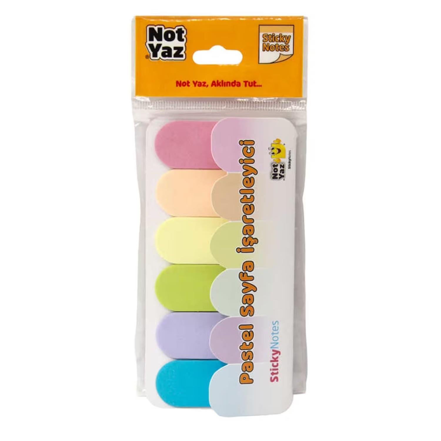 NOTYAZNotYaz Rainbow Pastel Smile Sayfa İşaretleyici 6 Renk x 10 Sayfa (PA-7578) 