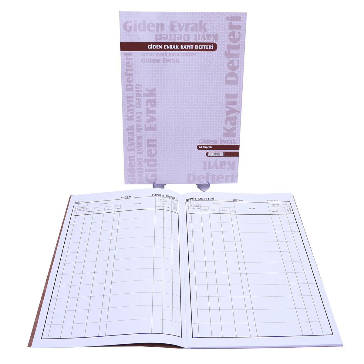 ÖZKANÖzkan Armat Giden Evrak Kayıt Defteri 40 Yaprak
