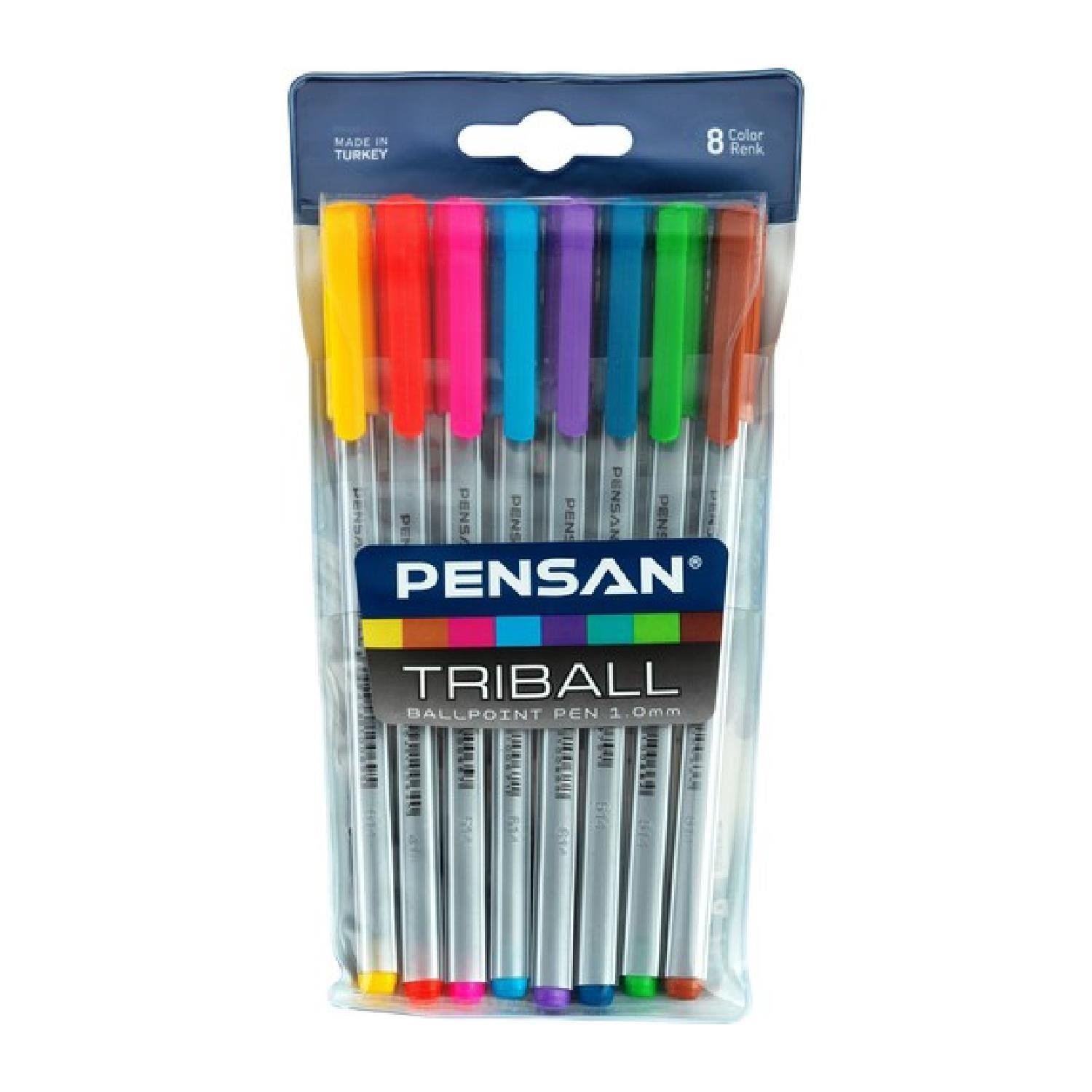 PENSANPensan Triball 1.0 Tükenmez Kalem 8 Renk Set