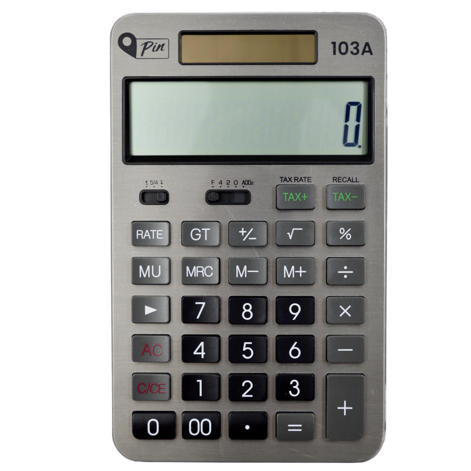 PinPin 103A 12 Hane Antrasit Masüstü Hesap Makinesi GKE