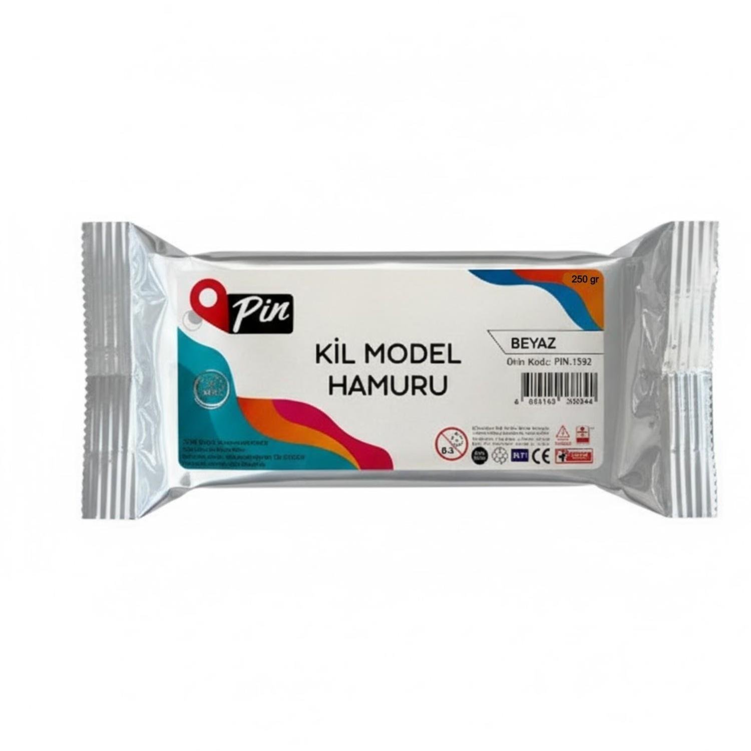 PinPin Seramik Kili Model Hamuru 250 gr Beyaz (PİN.1590) 1 Adet