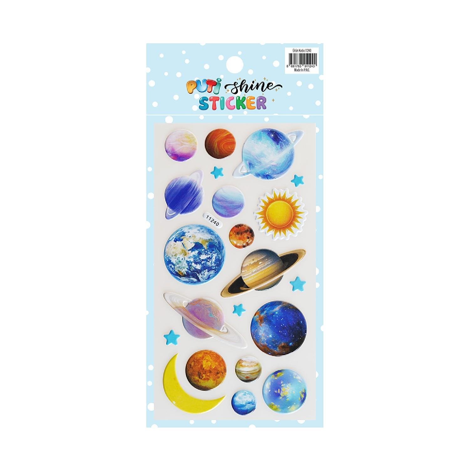 PutiPuti Shine Sticker - Gezegenler (11240)