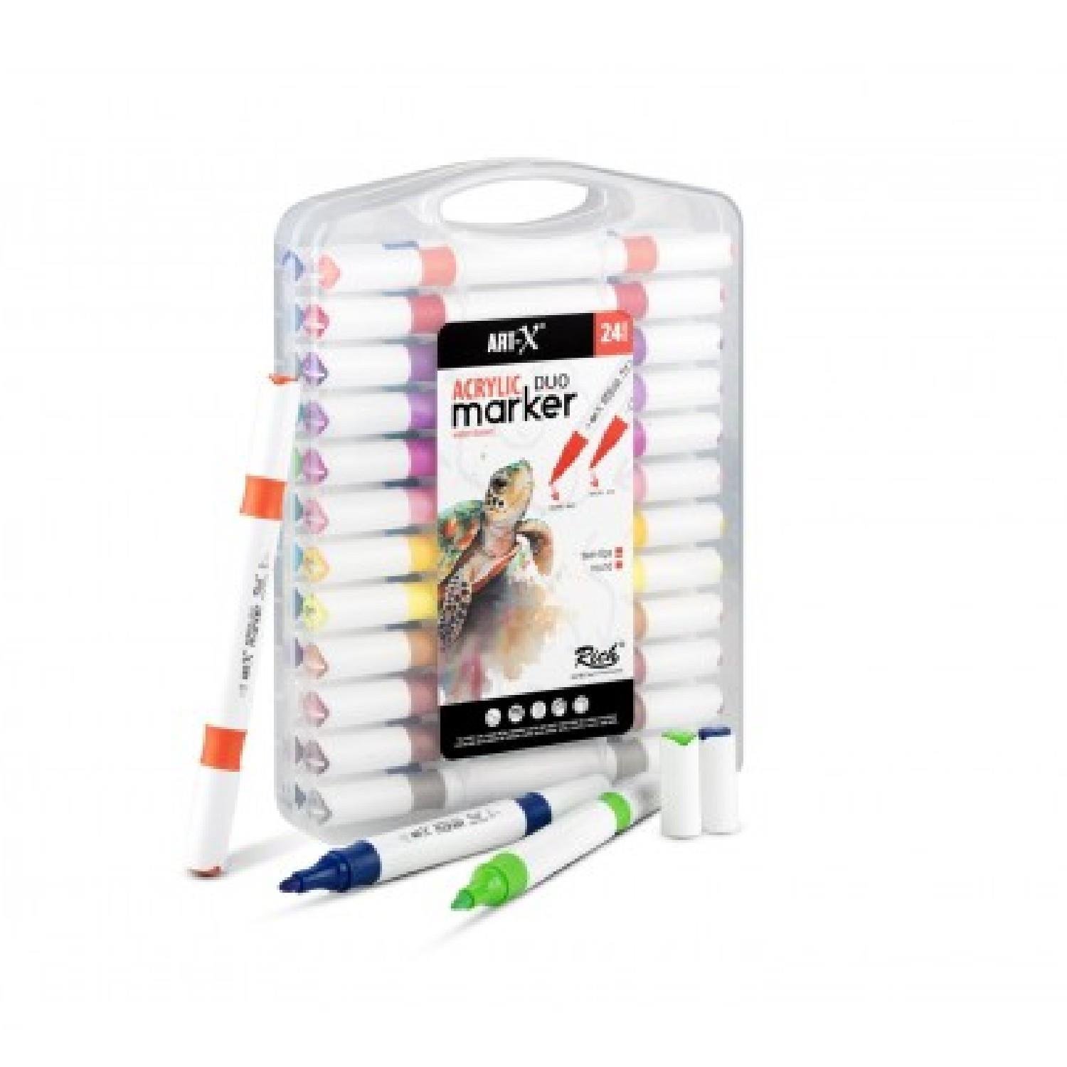 RİCHRich Art-X Acrylic Marker Duo Su Bazlı Çift Uçlu Kalem 24 Renk (18054)
