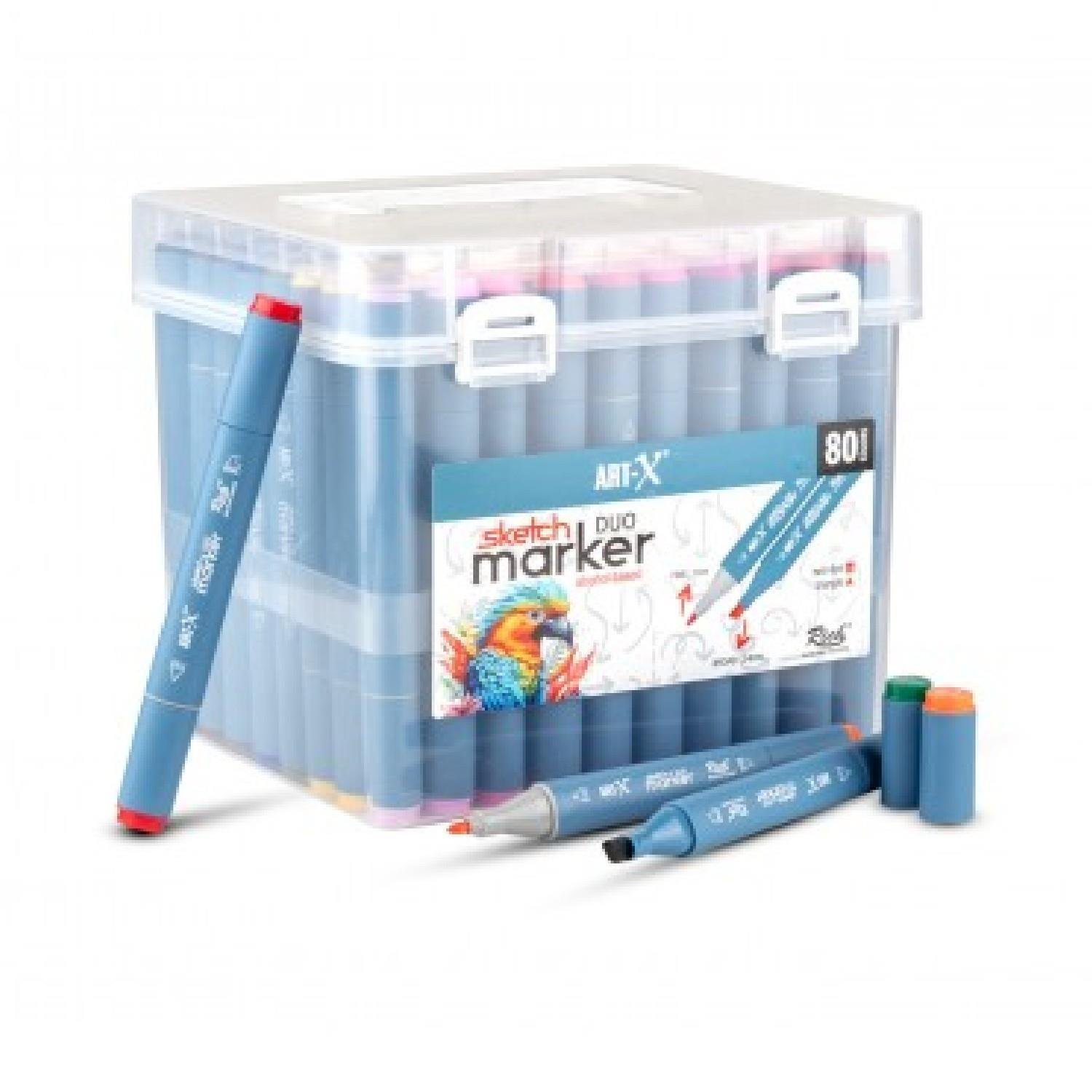 RİCHRich Art-X Sketch Marker Duo Su Bazlı Çift Uçlu Kalem 80 Renk (KOD: 18051)