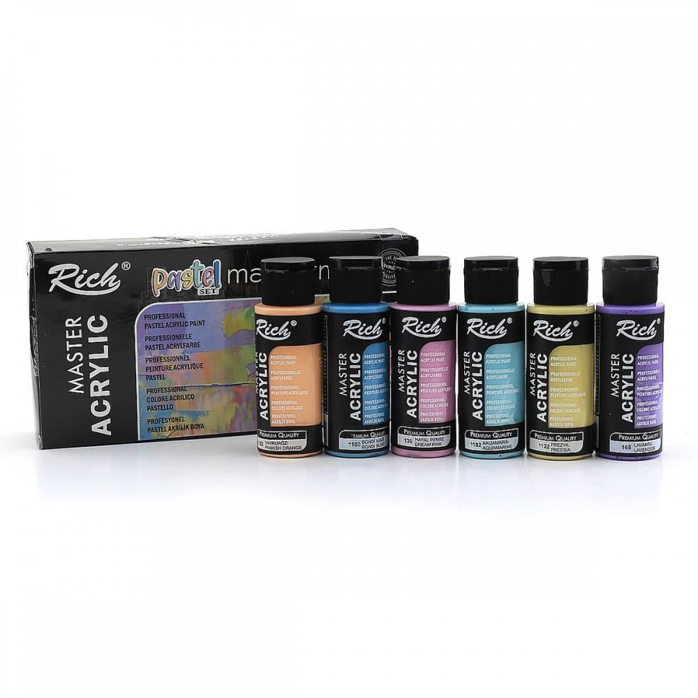 RİCHRich Mastermix Akrilik Boya 60 cc 6 lı Pastel Renkler