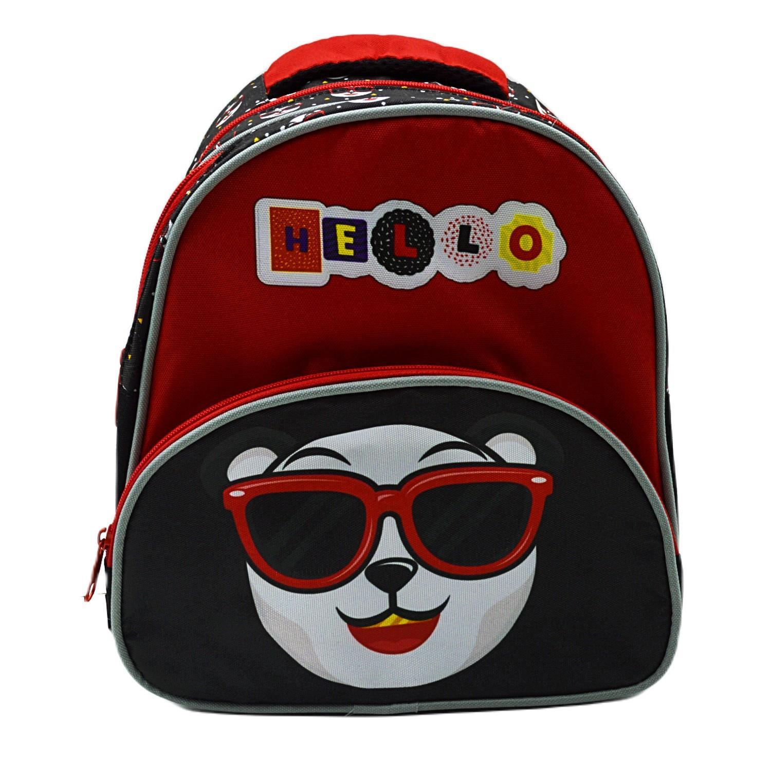 SentorSentor 3 Bölmeli Gözlüklü Anaokulu Sırt Çantası Gözlüklü Panda Baskılı