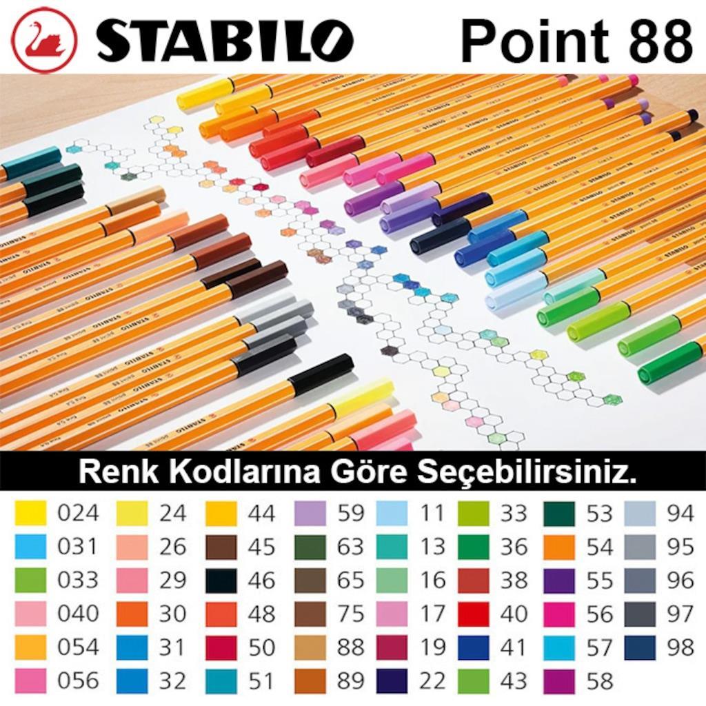 STABİLOStabilo Point 88 Fineliner 0.4 mm Keçe Uçlu Kalem