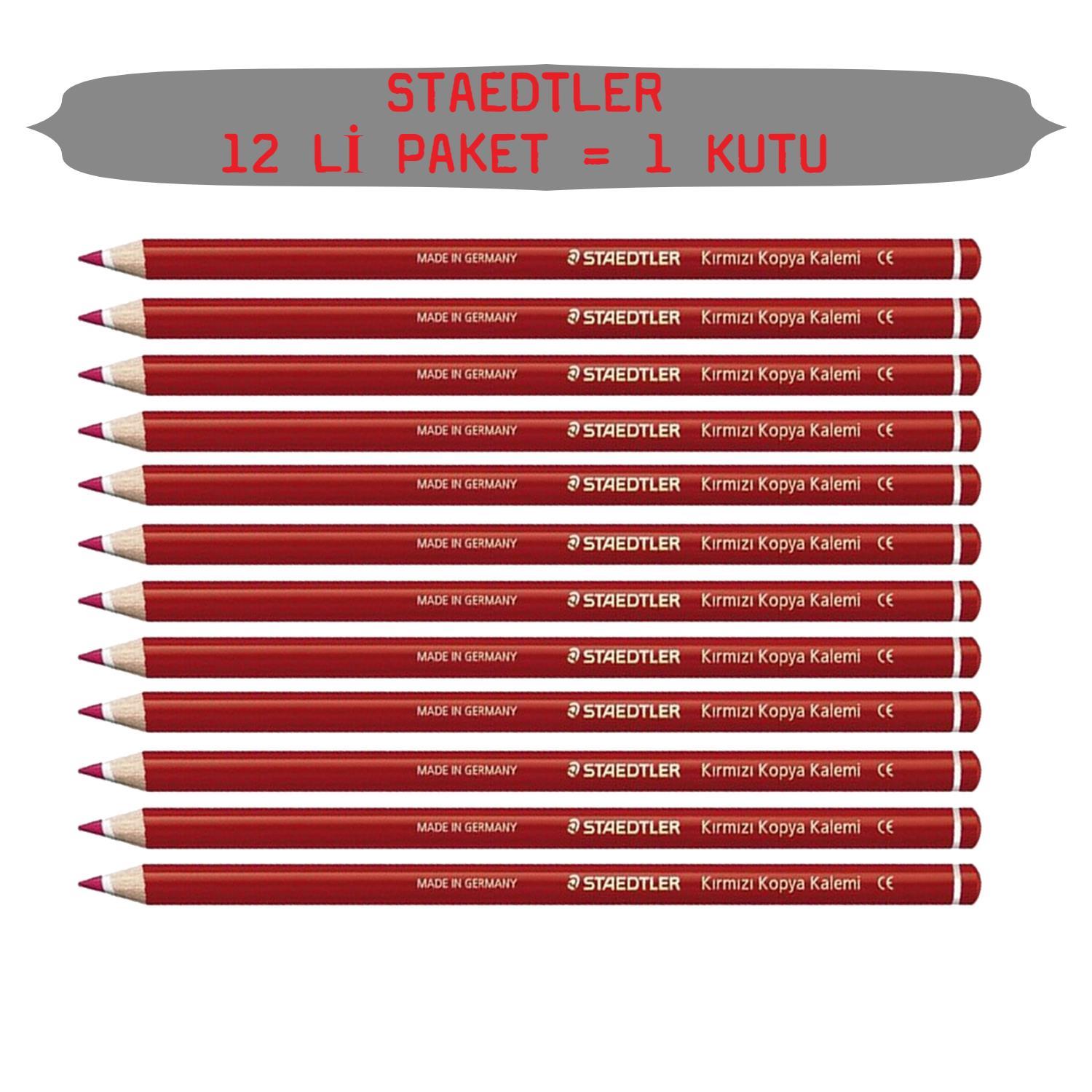 StaedtlerStaedtler Kırılmaya Karşı Dayanıklı Kırmızı Kopya Kalemi 12 Adet (13144-23LN)