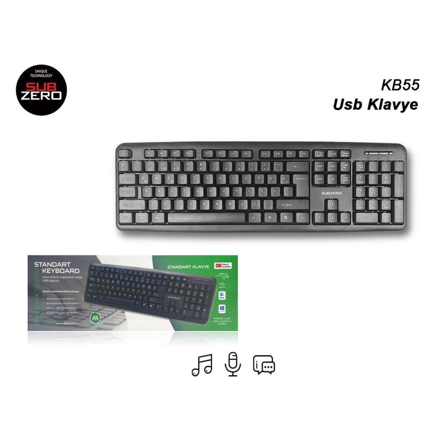 SubzeroSubzero Standart Kablolu Q Klavye (KB55)