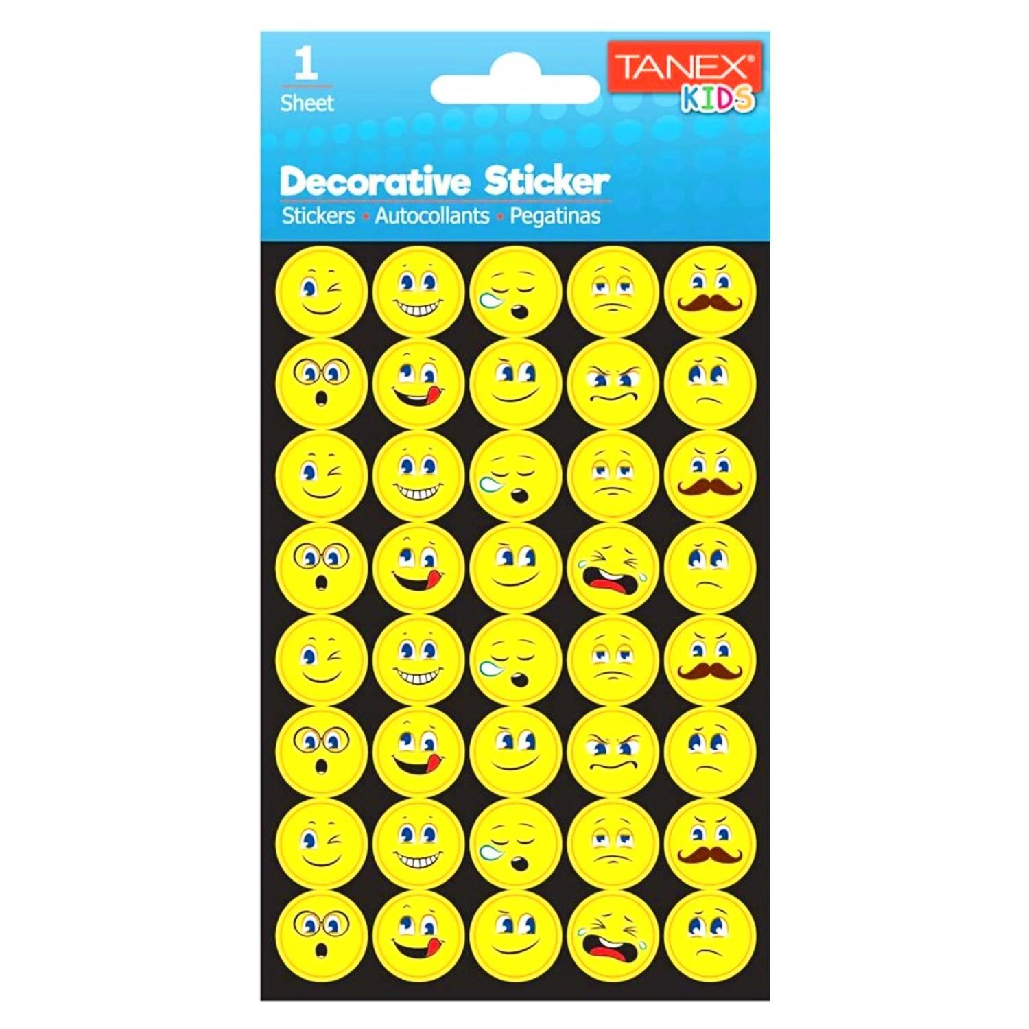 TanexTanex Kids Sticker Emoji Serisi Sarı 40 Parça (25026)
