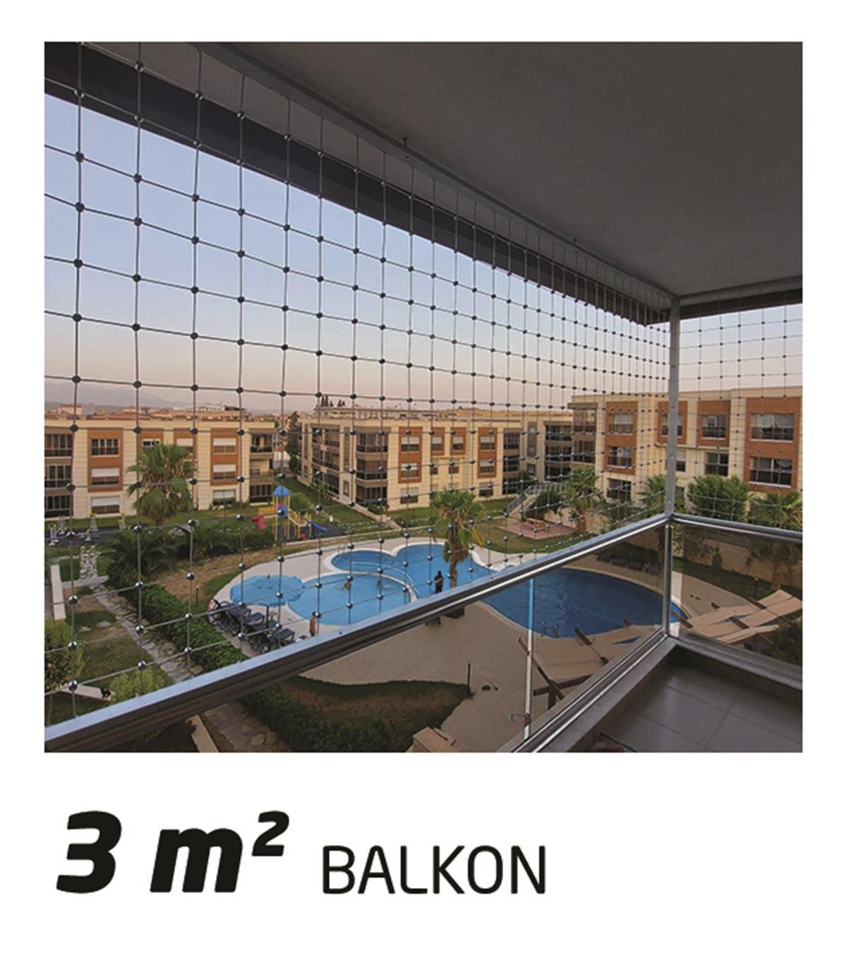 Winblock Kids Balkonlar için Çocuk Güvenlik Sistemi 3 M²