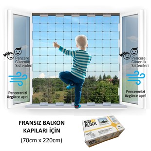 FRANSIZ BALKON KAPISI - WINBLOCK Çocuklar için Pencere Çelik Güvenlik Ağı – Yeni Nesil Pencere Korkuluk sistemi