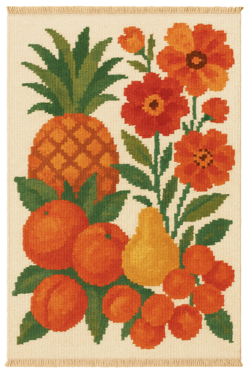 Fruit Baskılı Dokuma Taban Halı 245 YNGMarkaev