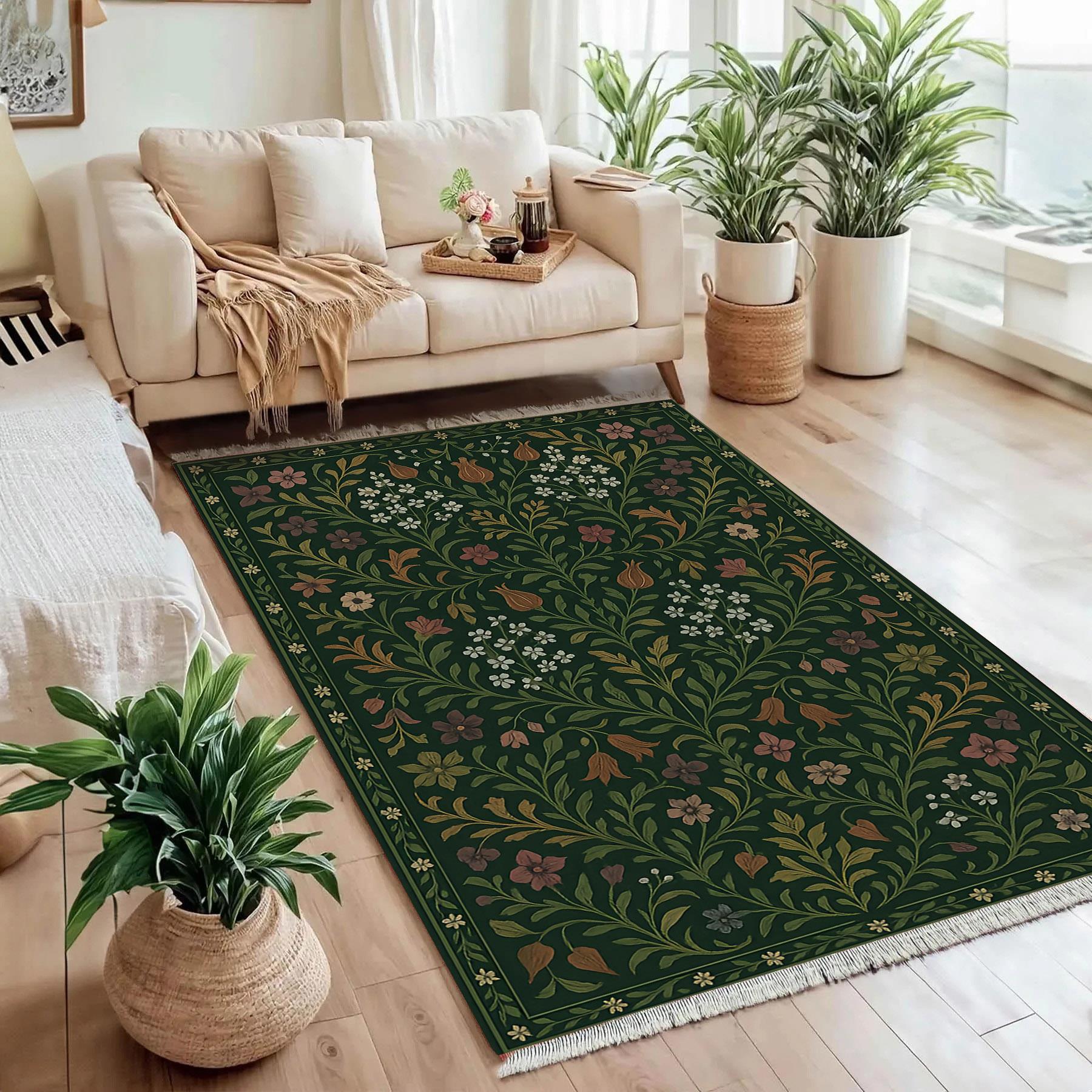 Gizemli Orman Vintage Dokuma Taban Halı 387 YNGMarkaev