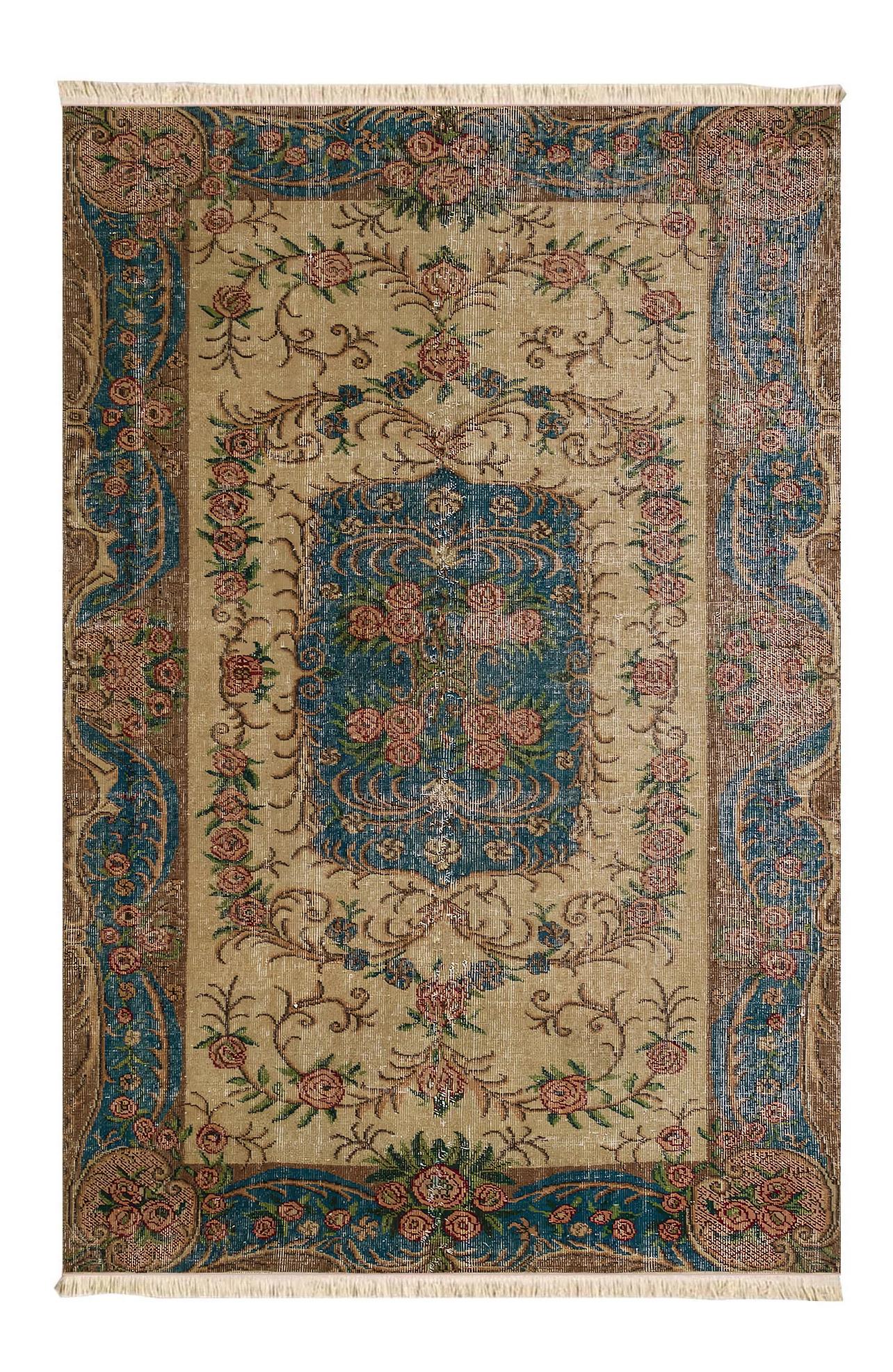 Hünkar Mavisi Vintage Dokuma Taban Halı 401 YNGMarkaev