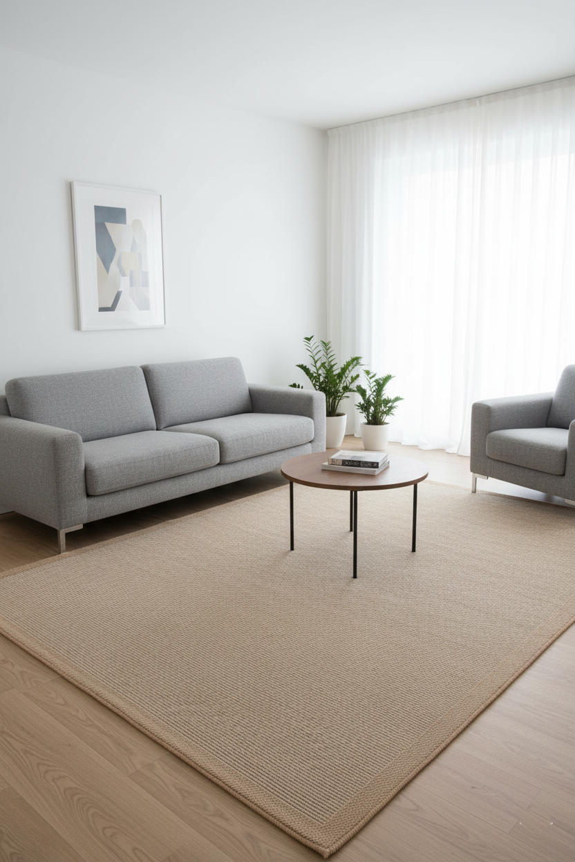 Naturel Renk Modern Sisal Halı 3935a NaturelMarkaev