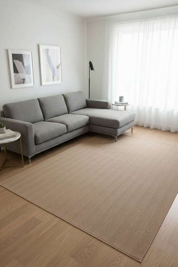 Naturel Renk Modern Sisal Halı 3936v NaturelMarkaev