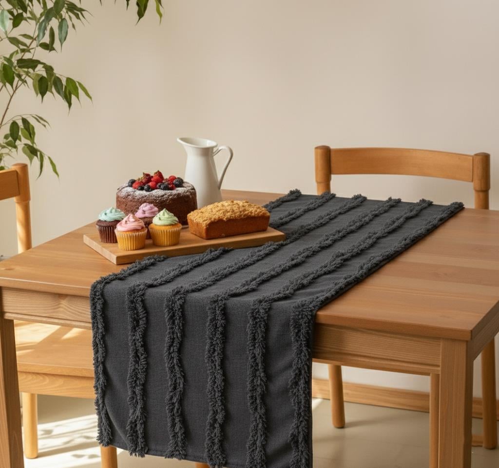 Püskül Sıralı Runner Antrasit 40x140Markaev
