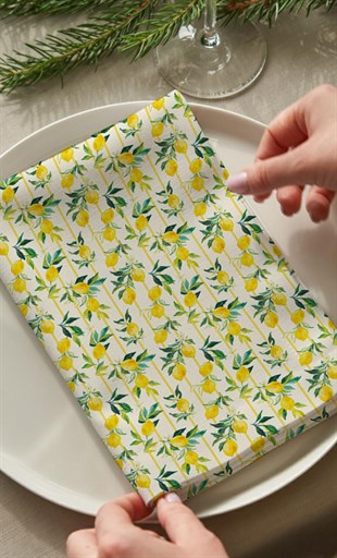 Lemon Pamuklu 4lü Peçete Takımı