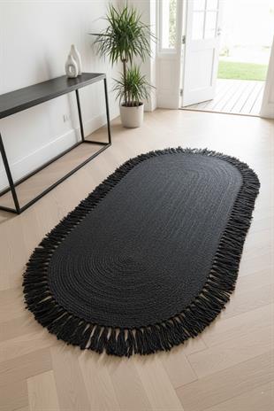 Nomad 304 Antrasit Oval Jüt HalıMarkaev