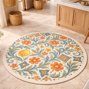 Pastel Flora Dokuma Taban Halı 561 YNGMarkaev