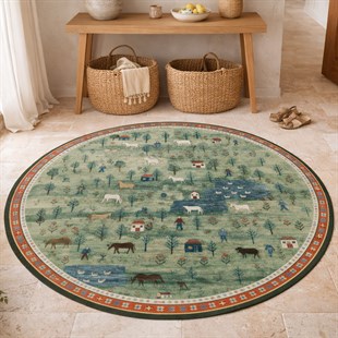 Pastoral Dokuma Taban Halı 601 YNGMarkaev