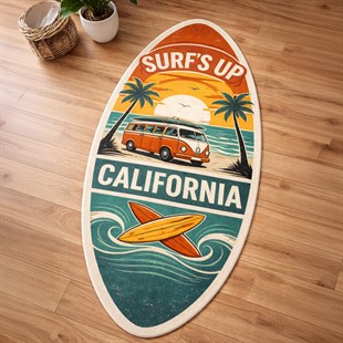 Surfs Up California Dokuma Taban Halı 586 YNGMarkaev