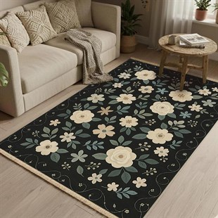 Vintage Çiçek Tarlası Dokuma Taban Halı 376 YNG