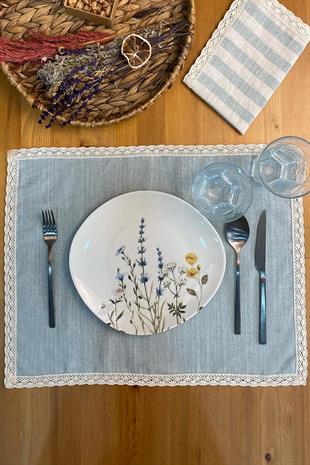 Yeşil Düz Amerikan Servis Dantelli SuplaMarkaev