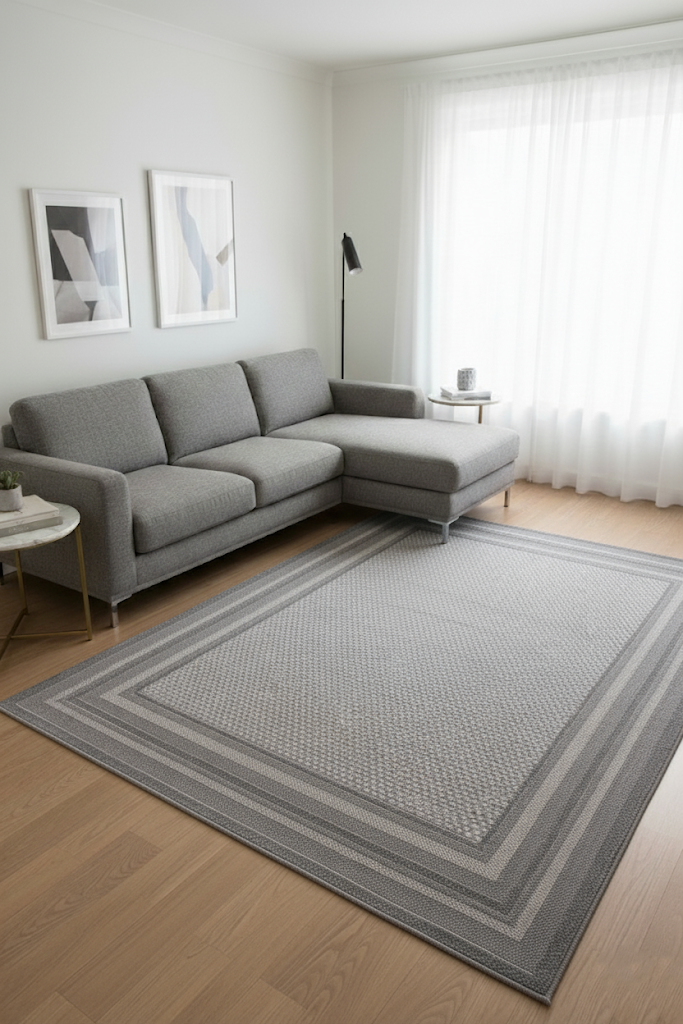 Açık Gri Antrasit Renk Modern Sisal Halı 3936a Açık Gri AntrasitMarkaev