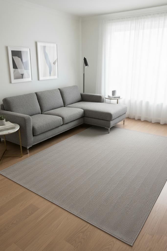 Açık Gri Renk Modern Sisal Halı 3936v Açık GriMarkaev