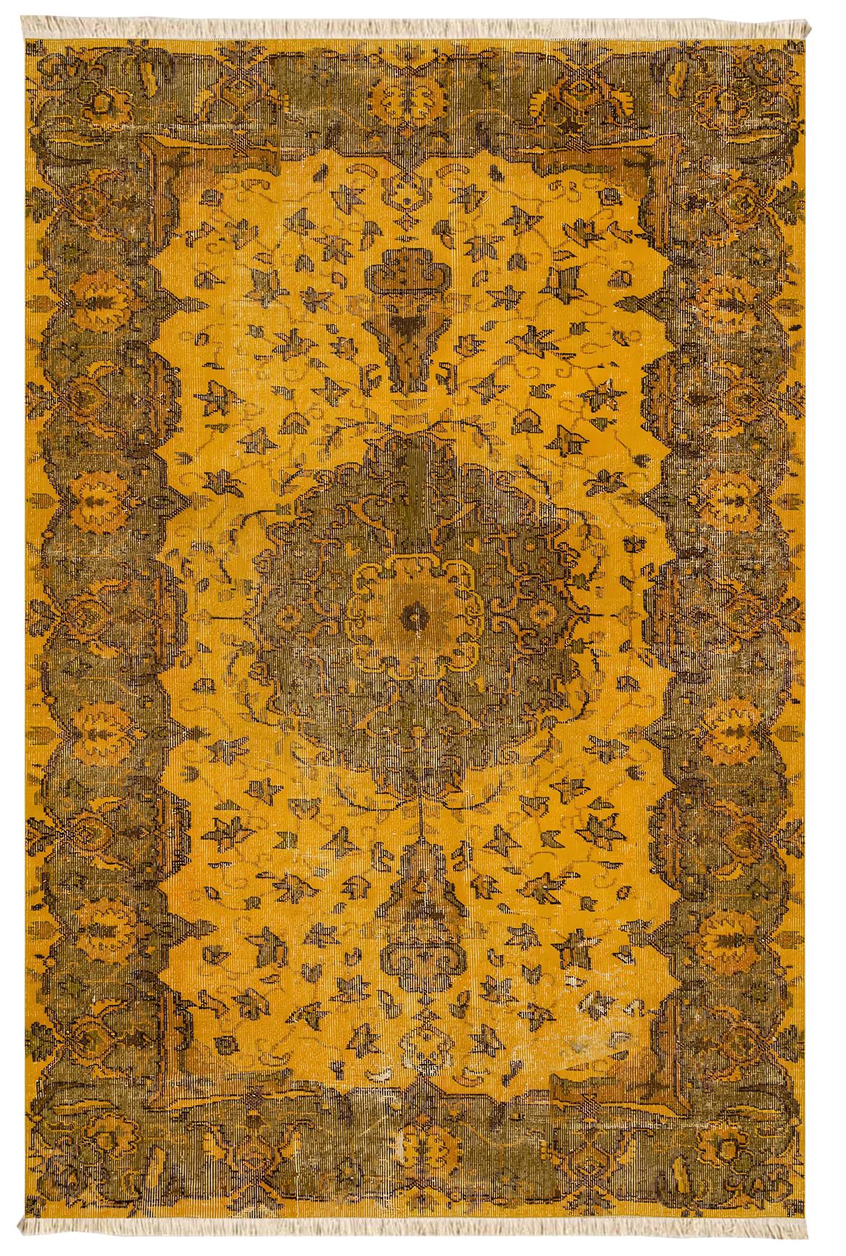 Antik Amber Vintage Dokuma Taban Halı 363 YNGMarkaev