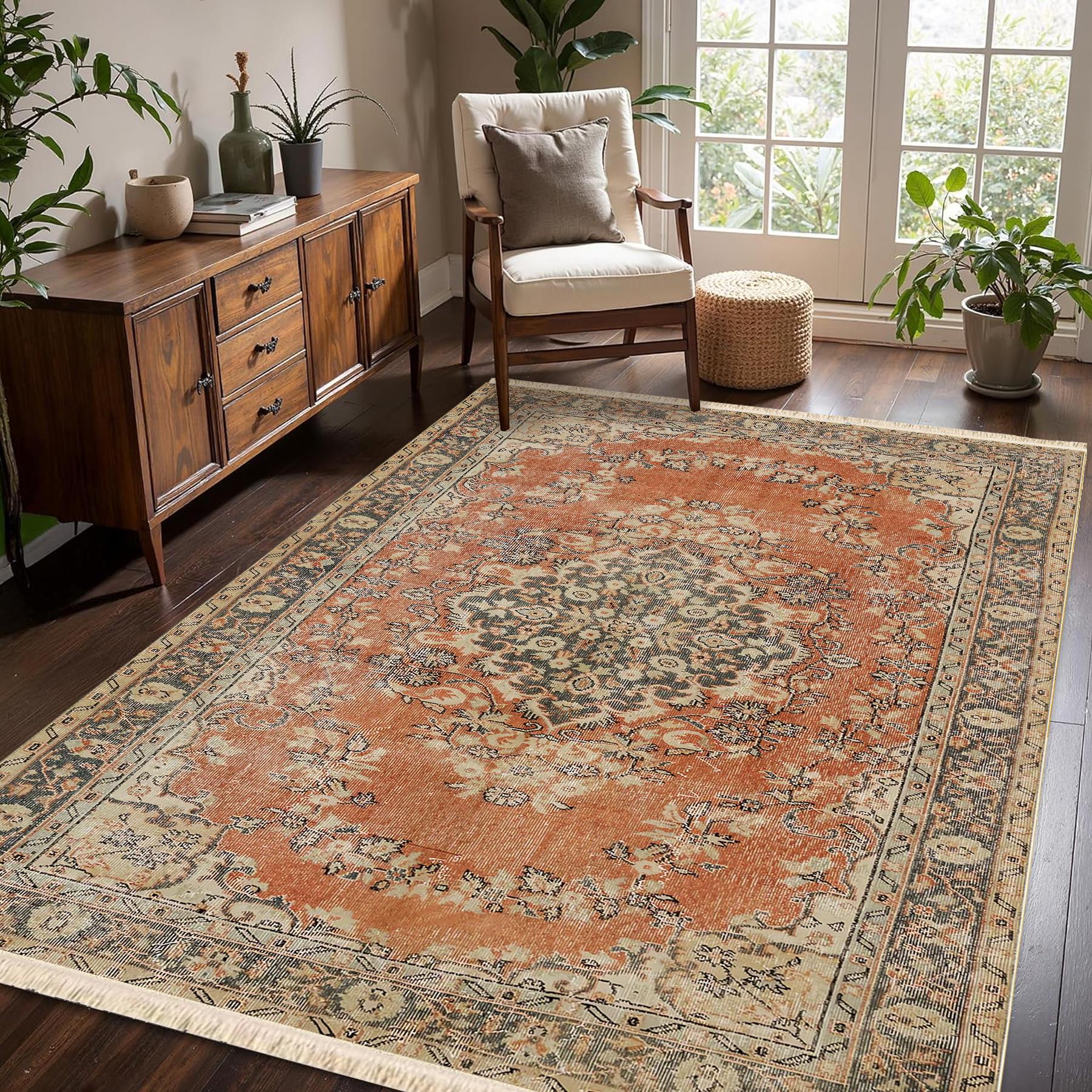 Antik Terra Vintage Dokuma Taban Halı 364 YNGMarkaev
