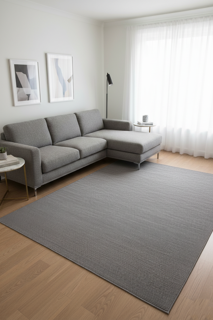 Antrasit Renk Modern Sisal Halı 3935a AntrasitMarkaev