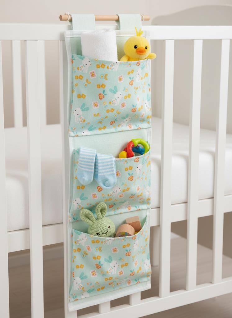 Askılı Organizer Tavşan Desenli Üçlü 55x20Markaev