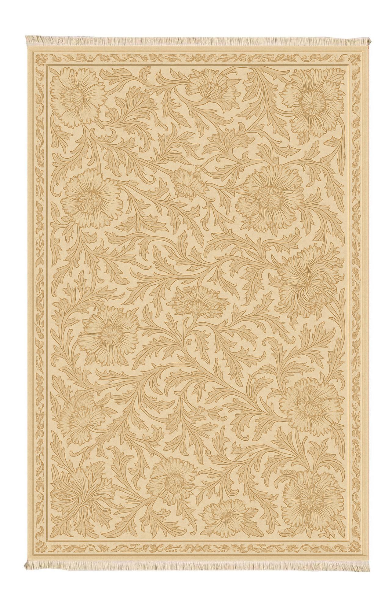 Bej Motif Dokuma Taban Halı 536 YNGMarkaev