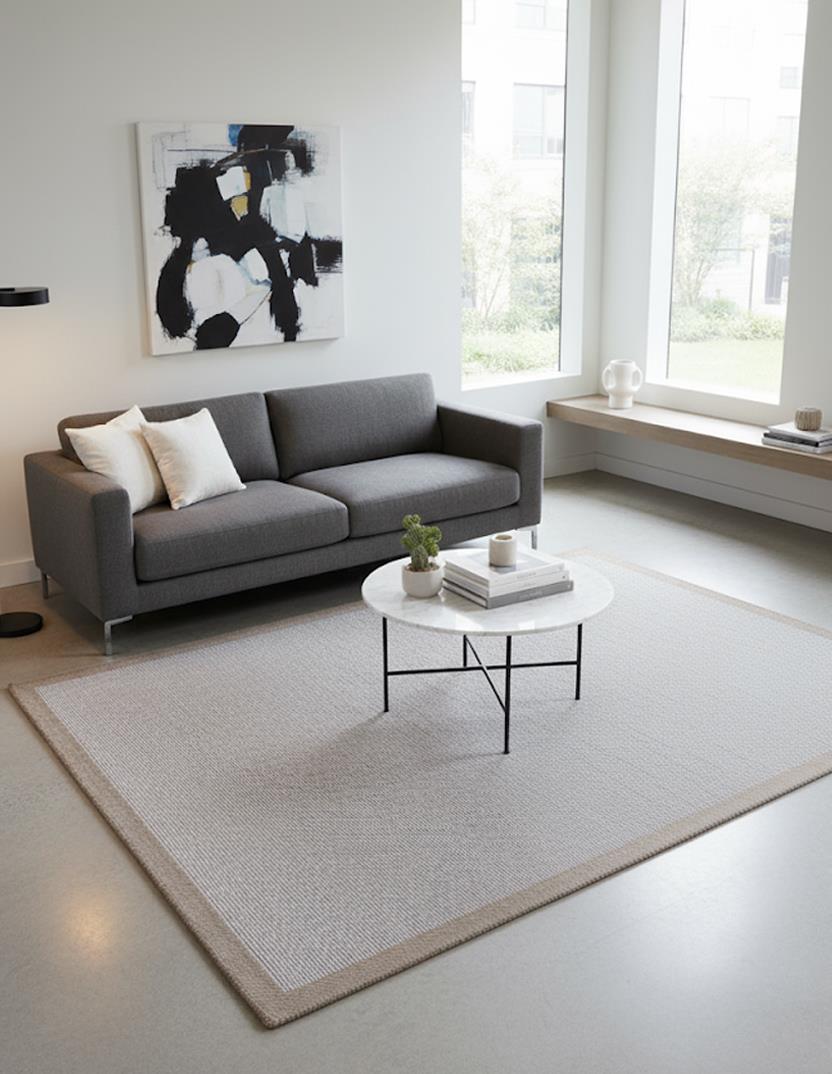 Bej Renk Modern Sisal Halı 3936A Vizon KremMarkaev