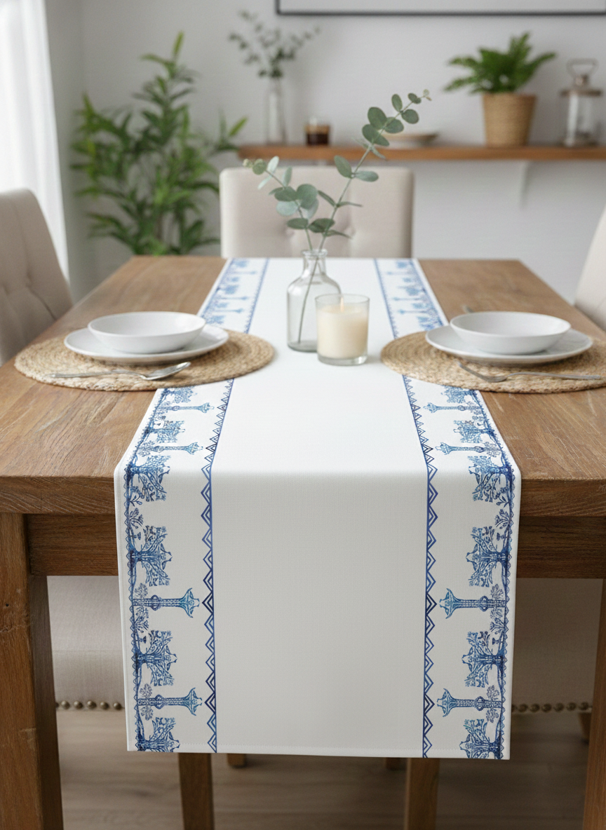 Ege Masalı Pamuklu Masa Runner 0056– 50x150 cmMarkaev