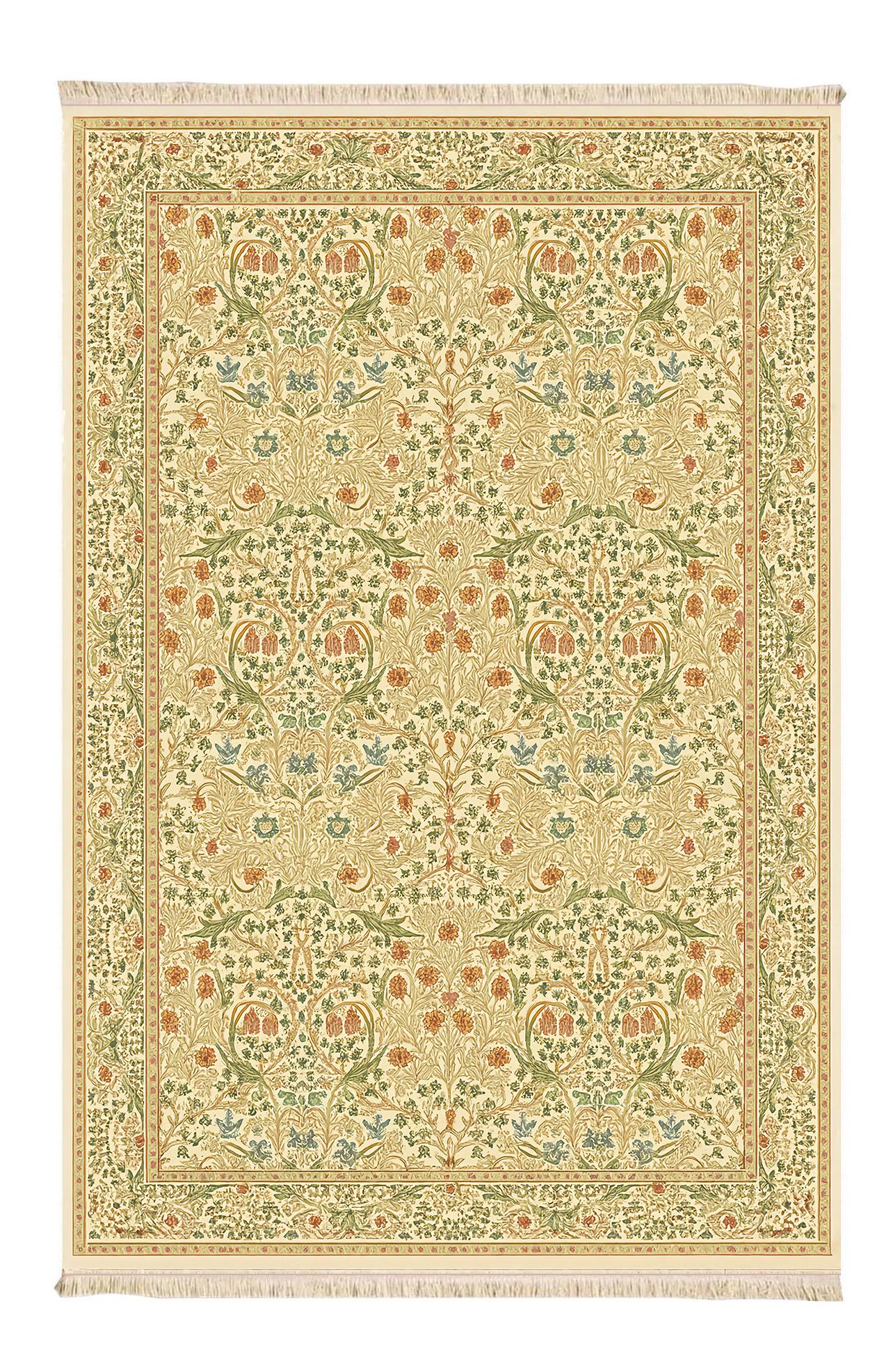 Flora Vintage Dokuma Taban Halı 419 YNGMarkaev