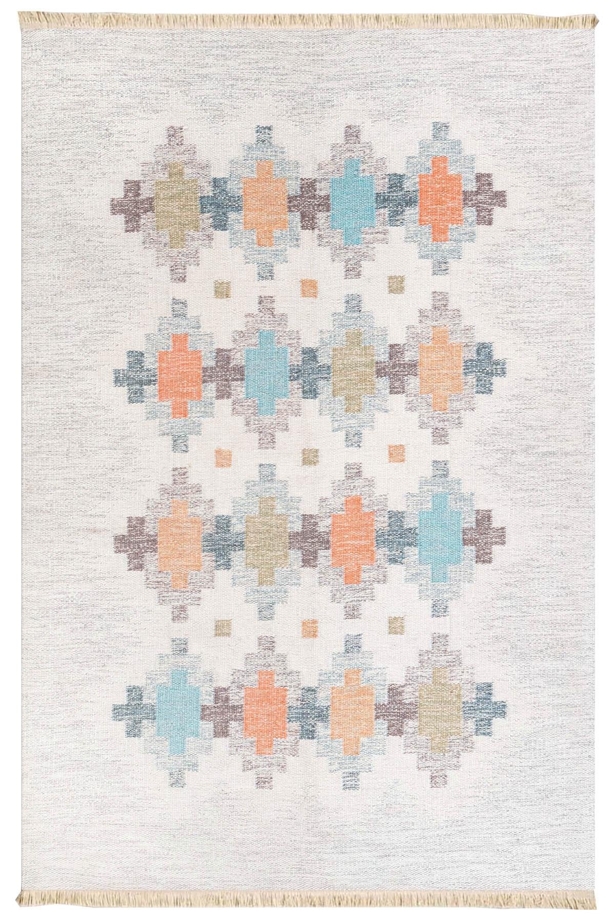 Geo Orta Baskılı Dokuma Taban Halı 191 YNGMarkaev