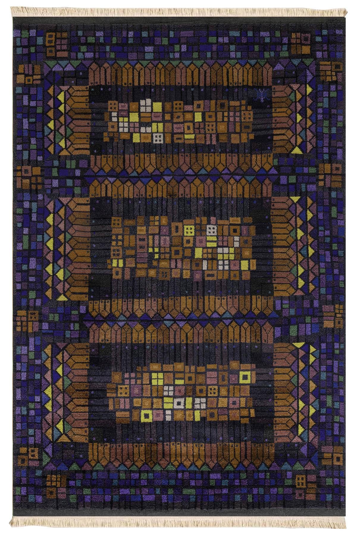 Geometric Baskılı Dokuma Taban Halı 124 YNGMarkaev