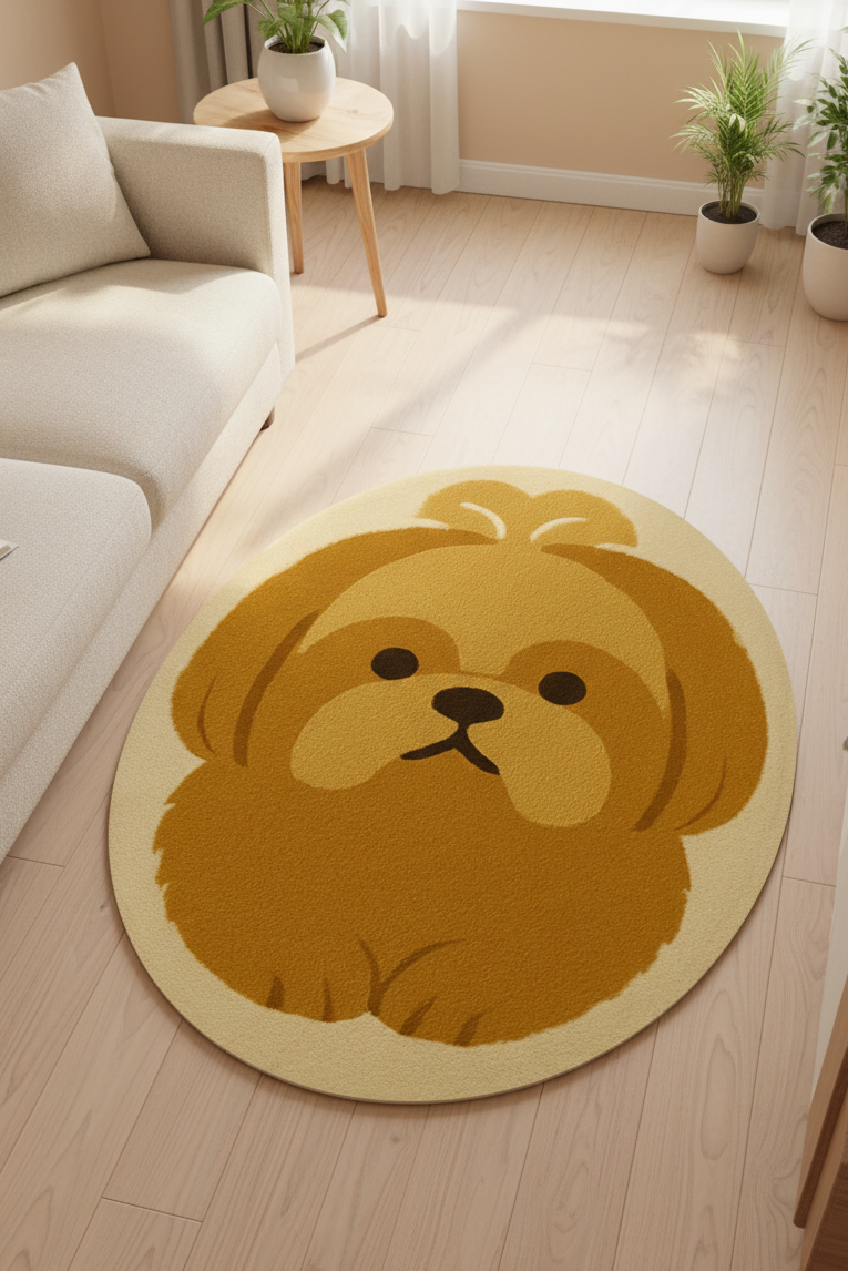 Hardal Terrier Oval Dokuma Taban Halı 435 YNGMarkaev